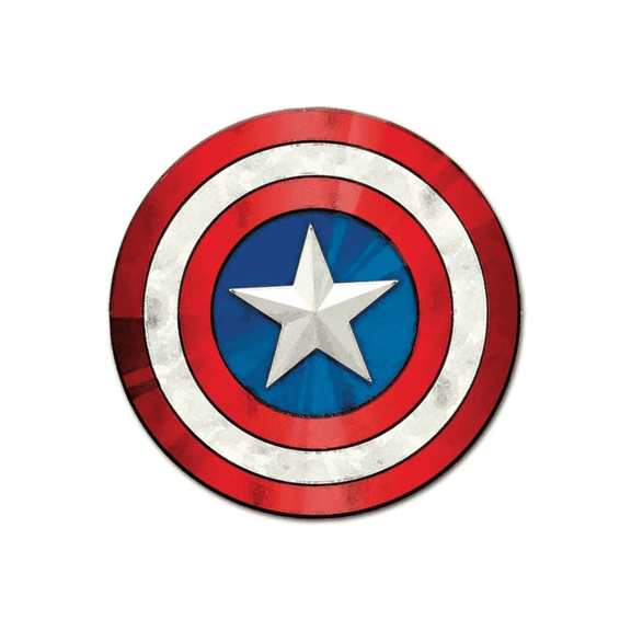 Captain America Symbol Edible Cake Topper- 8" Round