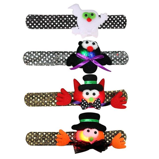 Pulseras a presión para decoraciones de Halloween Allinless 4 piezas