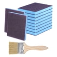 thumbnail image 1 of Uxcell 11 Pcs 100 x 120mm Bloque de Lijado 120-180 Grano Esponjas de Lijado de Doble Uso, Azul, 1 of 7