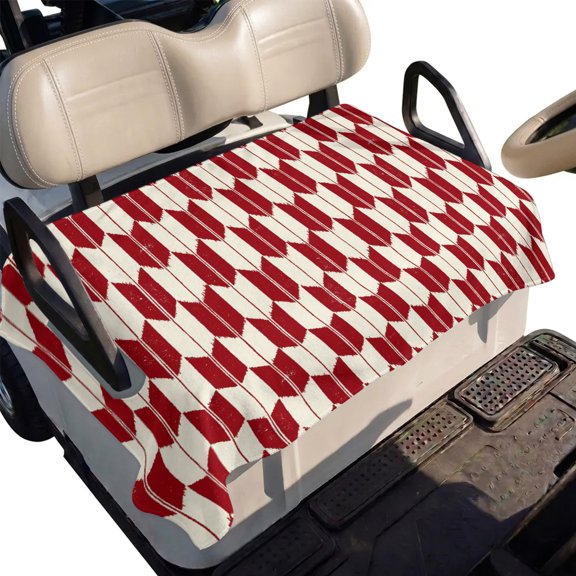 Golf Cart Seat Cover Red Arrow Patterns Club Car Golf Cart Seat Covers Soft Absorbent Golfcart Towel Blanket Abstract Geometric Lines Golf Seat Covers for Cart Decor Fits 2 & 4 Passenger 51"x31"