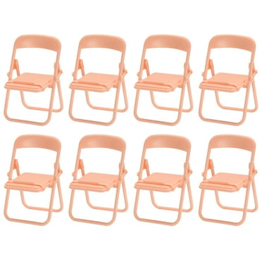 Chair Cell Phone Stand, Foldable Desktop Phone Holder, Pink-8Pcs