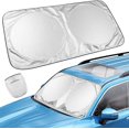 thumbnail image 1 of Foldable Windshield Sun Shade with Storage Pouch, Car Front Window Sun Shield, Block UV Rays, Protect and Cool Vehicle Interiors, (Large 59 x 27.5 in), 1 of 4