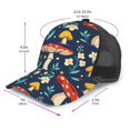 thumbnail image 3 of Picia Colorful Mushrooms Pattern Trucker Hat,Baseball Cap,Sun Protection Cap,Stylish Headwear,Leisure Cap,Outdoor Sports Cap, 3 of 7
