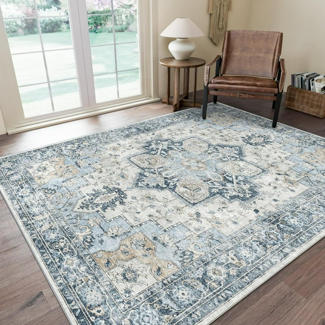 Area Rugs x for Living Room Machine Washable Rug for Hallway Kitchen Low Pile Print Rug for Bedroom Dining Room Home Office