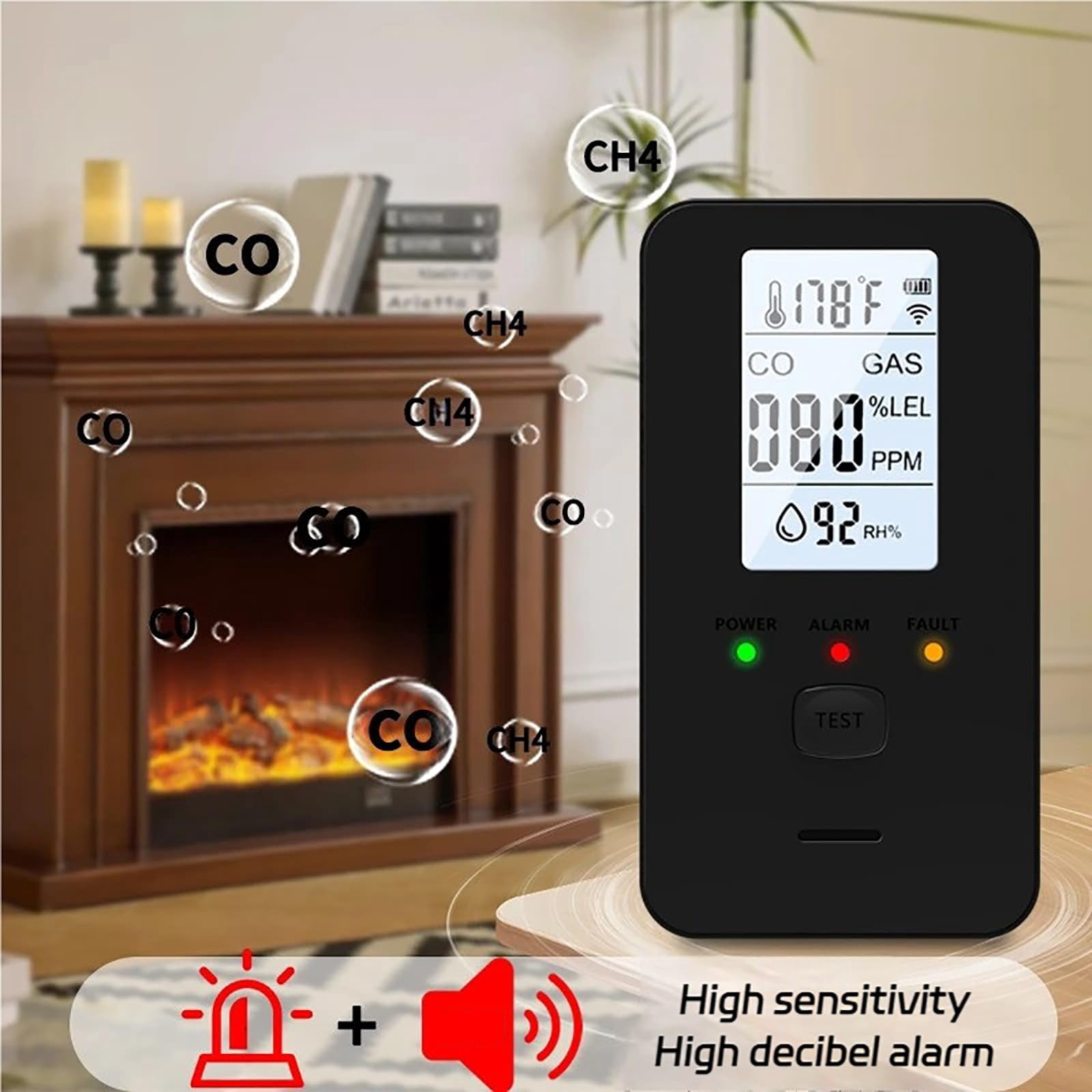 Steadfast Haven Pro Detector, 2026 New 4-in-1 Plug in Detector with HD Digital Display, for Home, Kitchens, Hotel