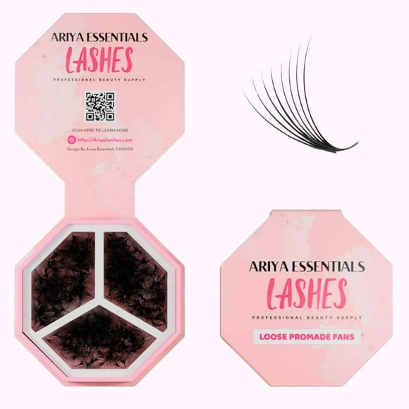 AIR-Premium 3IN1 Promade Mix 1000 Fans Eyelashes Extension, 6-10D, Softest & Lightweight Lashes, Professional 100% Handmade Volume & Hybrid Lashes, 6D-0.05C-(14mm-16mm)
