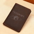 thumbnail image 2 of Funda de pasaporte RFID Funda de cuero para pasaporte de viaje Funda protectora multifuncional para pasaporte Funda de cuero genuino para embarque, 2 of 6