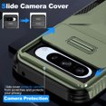 thumbnail image 3 of Dteck Case for Google Pixel 9 Pro,Shockproof TPU+PC Armor Case Slide Lens Protection Cover for Google Pixel 9 Pro,Darkgreen, 3 of 7