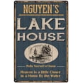 thumbnail image 1 of NGUYEN'S Lake House Blue Cabin Home Decor Gift 8x12 Metal 108120038057, 1 of 1