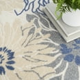 thumbnail image 6 of Nourison Passion Ivory Grey Blue 5'3" x 7'3" Area Rug, Boho, Floral, Bed Room, Living Room, Dining Room, Kitchen, , Easy Cleaning, Non Shedding (5' x 7'), 6 of 8
