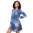 thumbnail image 3 of FORMRS Womens Long Sleeve Nightgowns Crew Neck Sleep Shirt Soft Pajamas Sizes S-3XL, Crystal Ball, 3 of 8