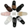 off white fur slides