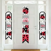 Big Dot of Happiness Happy Little Ladybug - Hanging Vertical Paper Door Banners - Party Wall Decoration Kit - Indoor Door Decor