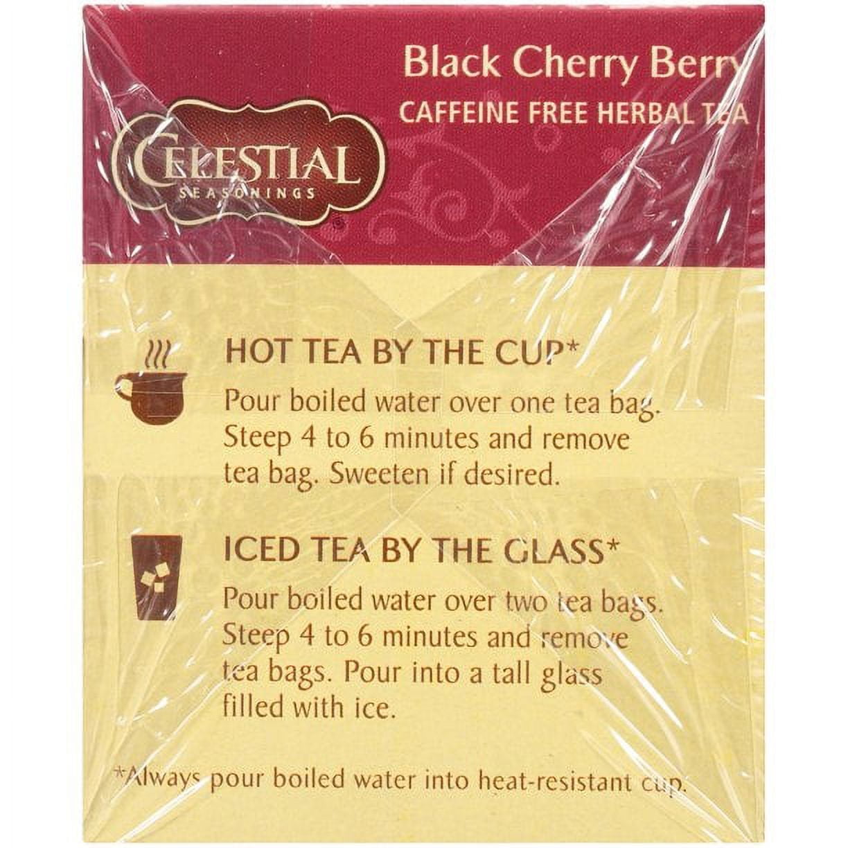 Celestial Seasonings Caffeine Free Herbal Tea Bags, Black Cherry Berry 20 ea (Pack of 4)