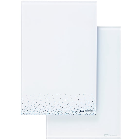 Quartet Glass Dry-Erase Notepad, Dot Design, 2 Pack, 9" x 6", Small Whiteboard
