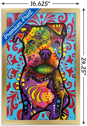 Dean Russo - Pittie Pup Wall Poster, 14.725" x 22.375" Framed
