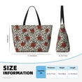 thumbnail image 4 of Xecao Leopard Print Rose for versatile beach bag for women includes zipper pockets and waterproof material, ideal for vacations and adventures., 4 of 7