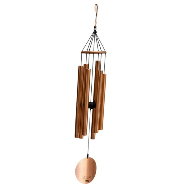 Campanas de viento de aluminio de 6 tubos para decoración de jardín y patio, color dorado
