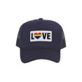 thumbnail image 1 of Gravity Threads LGBTQ+ Love Rainbow Heart Patch Trucker Hat - Navy, 1 of 2