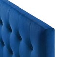 thumbnail image 4 of Contemporary Modern Urban Designer Bedroom King Size Tufted Headboard, Velvet Fabric, Navy Blue, 4 of 5