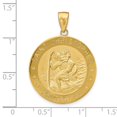 thumbnail image 2 of 14K Yellow Gold Saint Christopher Medal Pendant, 2 of 4