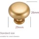 thumbnail image 2 of Juego de 8 pomos de puerta de aleación de aluminio dorado para armario, cajón de cocina, dormitorio TUNC Sencillez, 2 of 4