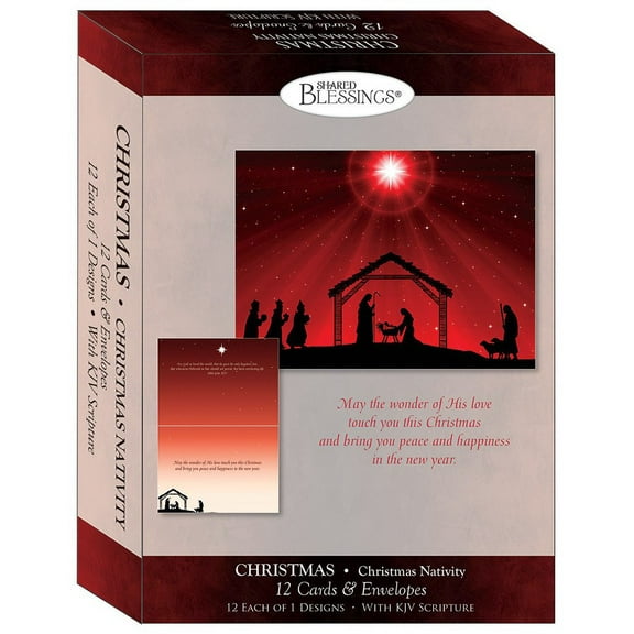 Card-Boxed-Shared Blessings-Christmas-Christmas Nativity (Box Of 12)