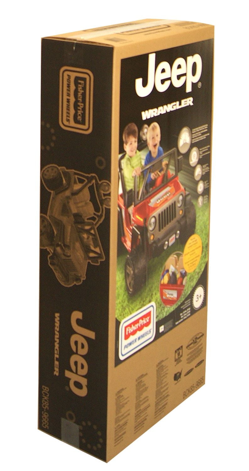 Power Wheels Jeep Wrangler Ride-On Vehicle - Lava Red & Black