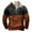 B_ Orange, variant on Fashion YLSDY Mens Corduroy Sweatshirt Stylish Comfy Sweatshirts Color Block Thermal Warm Sweater Casual Loose Lapel Collar Fit Casual Jacket Coats Beige S