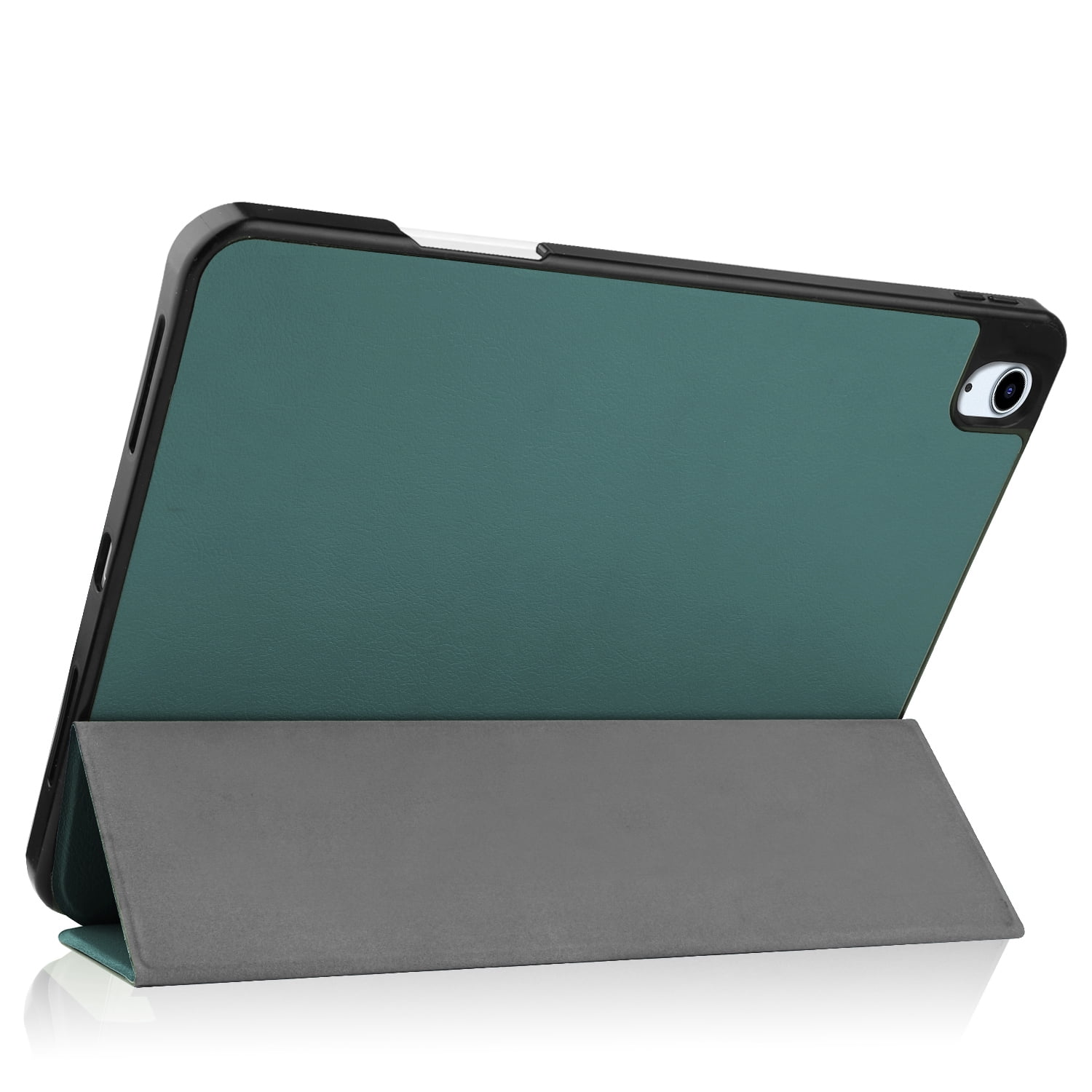 SaniMore for Apple iPad Air 11 (2024) Case, Auto Sleep/Wake, PU Leather Case with Tri-Fold Kickstand & Pencil Holder Shockproof Protective Cover for Women Men, Darkgreen