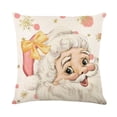 thumbnail image 2 of Fundas de Almohada TANGJMXG 4 Piezas Navideñas Rosas 18 x 18 Pulgadas, 2 of 5