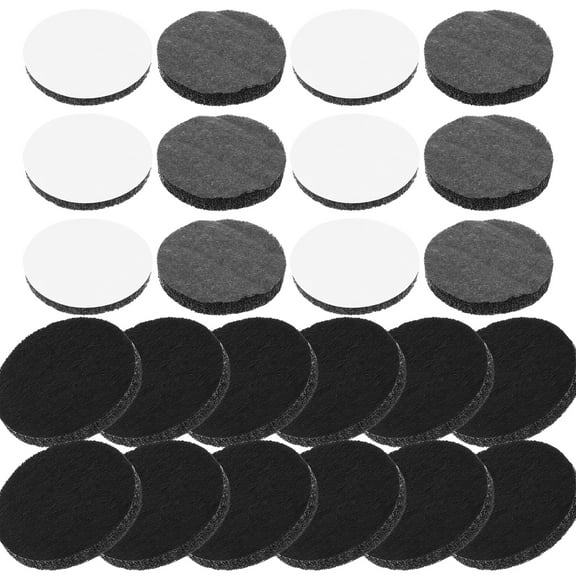 50 Pcs Felt Mats Chair Floor Protector for Hardwood Pad Door Furniture Pads Black