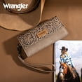 thumbnail image 3 of Wrangler Western Wallets for Women Trifold Wristlet Wallets Large Capacity Women Clutch Wallet with Coin Purse, Deep Khaki, 3 of 7