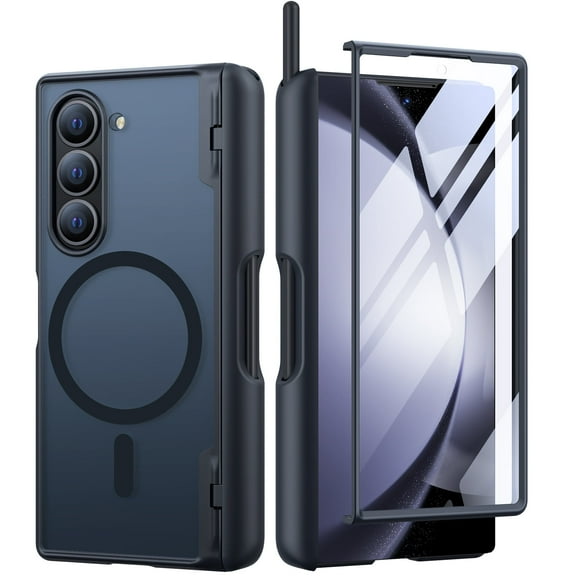 Tongate Rugged Wireless Protection Hard Shell Case for Samsung Galaxy Z Fold 6, Matte Black, 1 Count