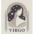 thumbnail image 2 of Virgo Zodiac Sign Adult Sand Long Sleeve Hoodie-Small, 2 of 6