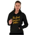 thumbnail image 3 of Fall Autumn The Lord Leaves Lattes Women Plus Size Graphic Pullover Hoodie Brisco Brands 2X, 3 of 4