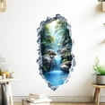 thumbnail image 4 of 3D Cracked Ocean World Bathroom Wall Sticker, Self-Adhesive Removable Nature Theme Wall Decal For Bedroom Living Room Home Decor, A1Pc 3D Visual Wall Art Decoration, 4 of 6