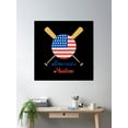 thumbnail image 2 of Baseball America'S Pastime Poster Wall Art, Modern Wall Decor For Living Room Bedroom, 24x24 UNFRAMED, 2 of 3