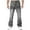 B Black, variant on Afuyipoi Men's Flare Denim Jeans Vintage Wash, Casual Long Pants with Pockets Black Size 4XL