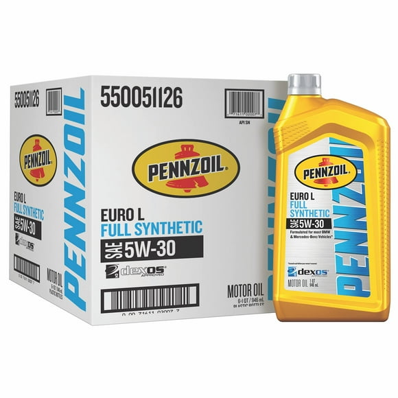 Pennzoil Platinum Euro L Huile de Moteur Entièrement Synthétique 5W-30 (1 Pinte, Caisse de 6)
