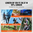 thumbnail image 4 of VEVOR Arborist Tree Climbing Rope Double Braid Polyester 3/8" x 120' 48-Strand, 4 of 9