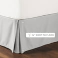 thumbnail image 6 of Noble Linens Light Gray Pleated Dust Ruffle Bed Skirt, Queen, 6 of 9