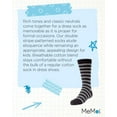 thumbnail image 7 of MeMoi Two Color Striped Cotton Blend Dress Socks - Boys - Male, 6-7, Black, 7 of 7