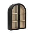 thumbnail image 5 of Kate and Laurel Arcott Modern Arch Wall Cabinet, 21 x 8 x 30, Natural Wood and Black, Transitional Arched Cabinet for Use as Over-the-Toilet Storage or Living Room Storage Cabinet, 5 of 12