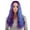 Blue and Purple Highlights, variant on Long Curly Hair Full Wigs Cosplay Party Wig (Brown)