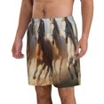 thumbnail image 2 of Logiee Horses running Print Mens Swim Trunks Quick Dry Board Shorts,Breathable Hawaii Beach Shorts Swimwear Bathing Suits-XX-Large, 2 of 6