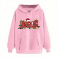 thumbnail image 4 of PNTUTB Fashion Women's JESUS Letter Print Hooded Drawstring Pullover Casual Long Sleeve Loose Sweatshirts with Pocket, 4 of 6