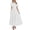 White, variant on Wdgfv Women's Summer Casual Dress Flowy Midi Maxi Length Lightweight Fabric Short Sleeve V-Neck Elastic Waist White S
