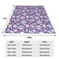 thumbnail image 3 of Pofeuu blue flower Skull colorful Print Ultra-Soft Micro Fleece Blanket,for Bed Or Sofa,All Season Throw Blankets Flannel Blanket-80"x60", 3 of 7