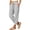 ZA-Gray-pants for women, variant on Plaid Cropped Pants for Women Drawstring Elastic Waist Straight Leg Pant with Snap Button Side Loose Casual Lounge Vacation Trousers